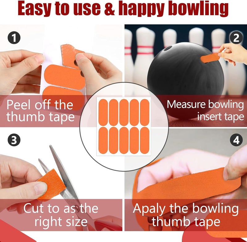FixlyFido 100 PCS Bowling Thumb Tape - Bowling Finger Tape - Thumb Tape Protector for Bowling(Multiple Colors, 1 x 2.8 Inches, Breathable) - Image 5